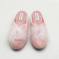 Тапочки Jaimies NATHALIE mule plume pink розовые