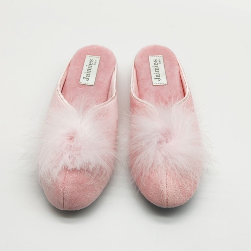 Тапочки Jaimies NATHALIE mule plume pink розовые