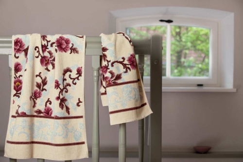 Набор полотенец Feiler LEGASY BLOOM 137-141 creme-taupe (кремовый-темно-серый) Артикул:  DolceNoce фото 7