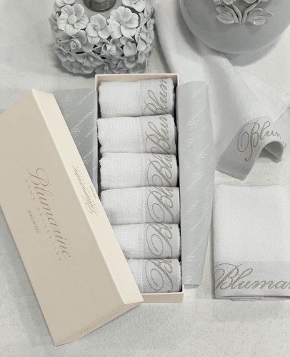 Набор полотенец Blumarine SPA белый 04 white 6 штук 30*30 Артикул: 94879 DolceNoce