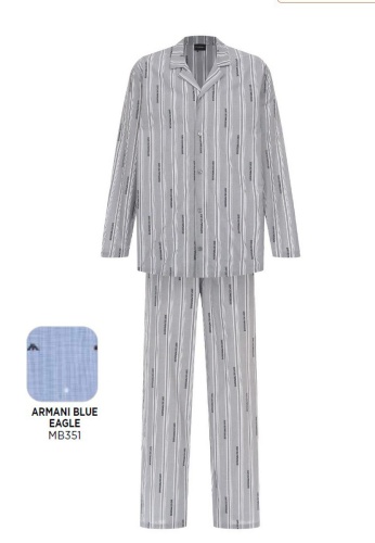 Пижама мужская Emporio Armani DENI EM000615 AF18543 mb351 blue eagle голубая