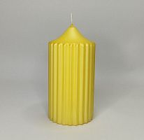 Свеча Engels Kerzen RILLENKERZE gelackt 8x15 см золотая
