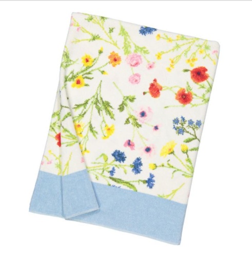 Набор полотенец Feiler FLOWER MEADOW 227 breeze (голубой-белый) Артикул: 85773 DolceNoce