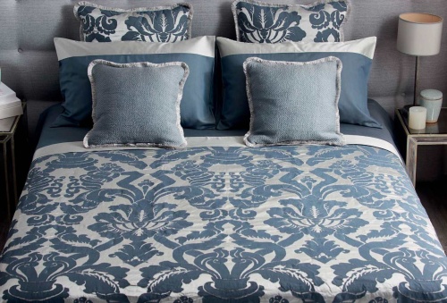 Покрывало Mastro Raphael TIVOLI DAMASCO 8 sky blue 270x270 Артикул: 76557 DolceNoce