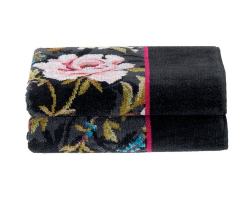 Набор полотенец Feiler CORAL CHARM 213/135 graphit/cerise (графит/светло-вишневый) Артикул: 85849 DolceNoce фото 2
