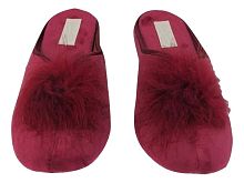 Тапочки Jaimies NATHALIE Mule PLUME бордовые