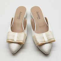 Тапочки Jaimies LOULOU mule plate Ivoire молочные