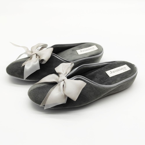 Тапочки Jaimies NATHALIE mule nina grey серые фото 2 Тапочки Jaimies NATHALIE mule nina grey серые фото 2