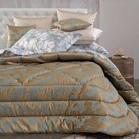 Покрывало Blumarine KIMBERLY 270х270 голубое-золотистое 64 stone blue