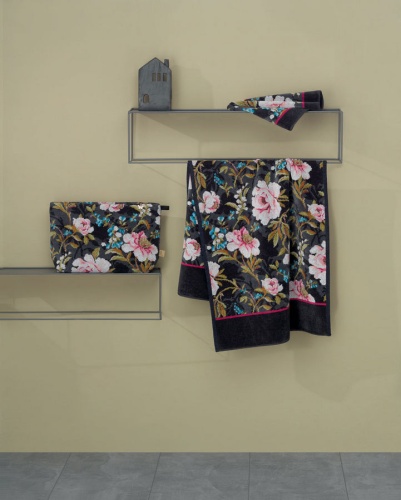 Набор полотенец Feiler CORAL CHARM 213/135 graphit/cerise (графит/светло-вишневый) Артикул: 85849 DolceNoce фото 3