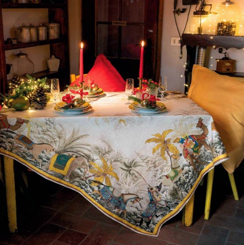 Скатерть Tessitura Toscana Telerie EXOTIC CHRISTMAS 170х270 Артикул: 83095 DolceNoce