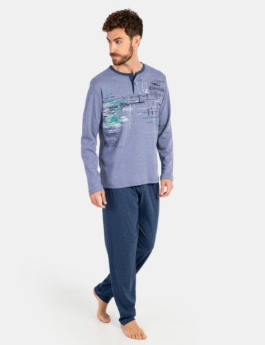 Пижама мужская Massana A38 BLUE-LILAC (P741319) Пижама мужская Massana A38 BLUE-LILAC (P741319)