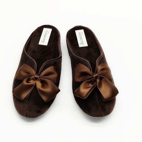 Тапочки Jaimies NATHALIE mule classic choco темно-коричневые