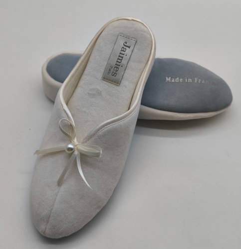 Тапочки Jaimies NATHALIE mule PERLE молочные фото 2 Тапочки Jaimies NATHALIE mule PERLE молочные фото 2