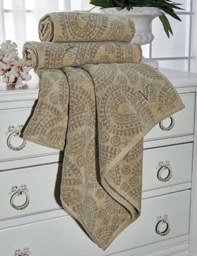 Набор полотенец Versace (19*V*69) PAISLEY бежевый Артикул: 80616 DolceNoce
