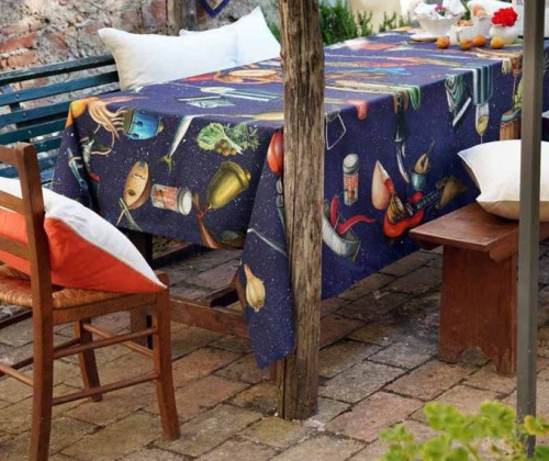 Скатерть Tessitura Toscana Telerie RHYTHM & FOOD 170х170 Артикул: 83062 DolceNoce фото 5