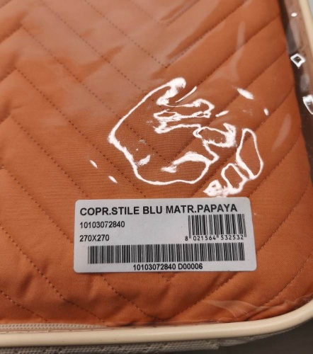 Покрывало Blumarine STILE BLU 270х270 оранжевое 40 papaya Артикул: 93721 DolceNoce фото 5