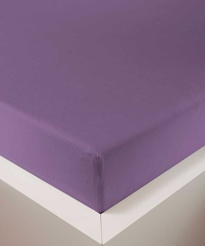 Простыня на резинке Bellana DeLuxe J57 BL цвет 533 pflaume сиреневый 180/200х200/220 см Артикул: 95132 DolceNoce