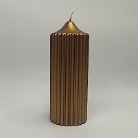 Свеча Engels Kerzen RILLENKERZE gelackt 8x20 см золотая