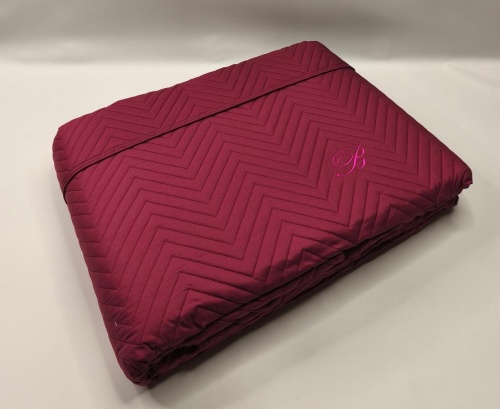 Покрывало Blumarine STILE BLU 270х270 бордовое 41 borgogna burgundy Артикул: 93720 DolceNoce фото 3
