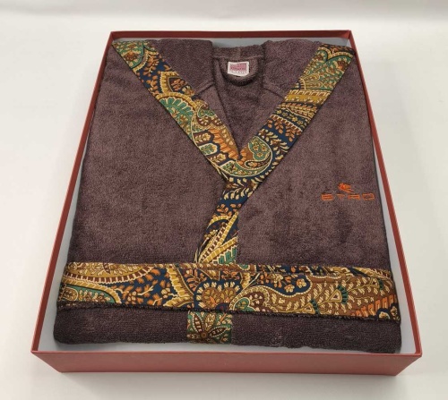 Халат с капюшоном Etro GIАNO AV799 X0883 brown коричневый фото 2 Халат с капюшоном Etro GIАNO AV799 X0883 brown коричневый фото 2