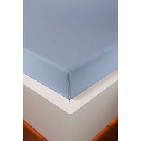 Простыня на резинке Bellana DeLuxe J57BL цвет 398 hellblau голубой 180/200х200/220 см