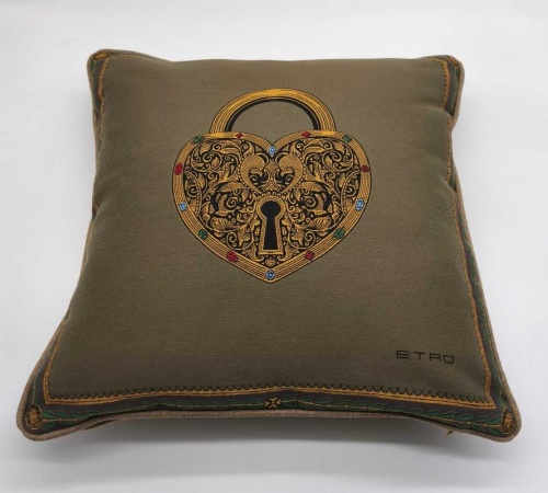Подушка декоративная Etro HERALD AQ371 S9700 green/grey 45x45 Артикул: 70197 DolceNoce