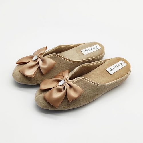 Тапочки Jaimies NATHALIE mule DIAMS vison бежевые фото 2