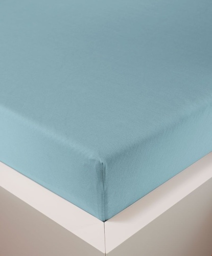 Простыня на резинке Bellana DeLuxe J57 BL цвет 405 azur бирюзовый 180/200х200/220 см Артикул: 95128 DolceNoce
