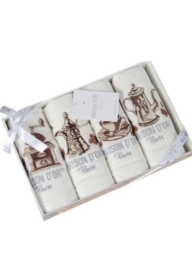 Набор полотенец Maison D`or COFFE D`OR white 3*30x50 белый Артикул: 21766 DolceNoce