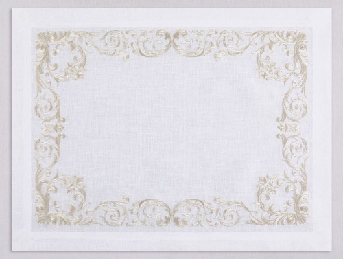 Скатерть Serenk MINI LILY FRAME 170х330 белая Артикул: 21571 DolceNoce