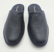 Тапочки мужские Homers BUFALINO NEGRO черные матовые 12045