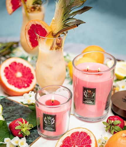 Свеча средняя Vellutier Сочный розовый грейпфрут (Succulent Pink Grapefruit) 225 гр Артикул: 24829 DolceNoce