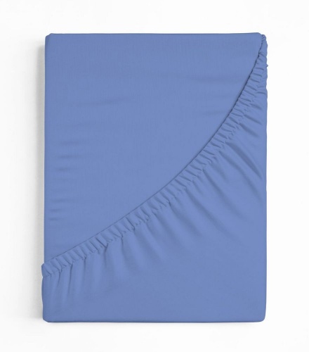Простыня на резинке Bellana DeLuxe J57 BL цвет 713 mittelblau синий 180/200х200/220 см Артикул: 95135 DolceNoce фото 2
