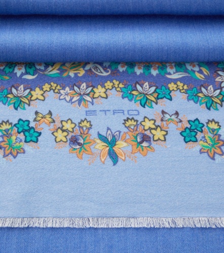 Плед Etro IRIS AK851 X0880 blue синий 140х190 Артикул: 70105 DolceNoce фото 4