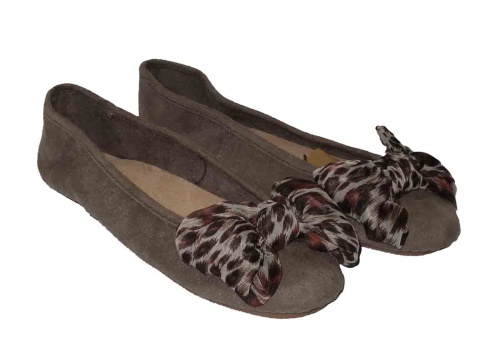 Тапочки домашние Ruby 1610 с леопардовым бантом