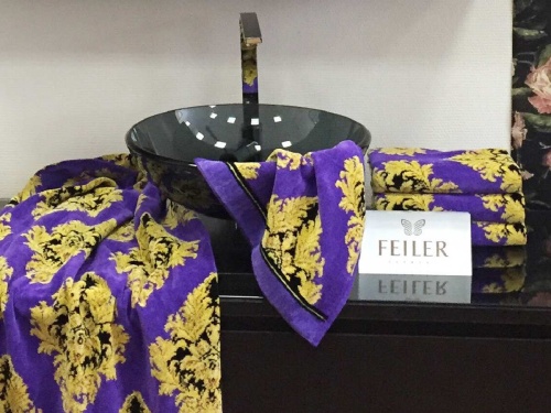 Набор полотенец Feiler SANSSOUCI VIOLETT 53 clematis (клематис, фиолетовый) Артикул:  DolceNoce фото 4