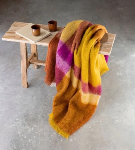 Плед Brun De Vian-Tiran MOHAIR CARREAUX COLLINE 140х180 Артикул: 87434 DolceNoce фото 3