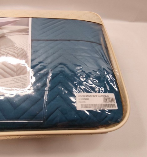 Покрывало Blumarine STILE BLU 270х270 синее 20 blue Артикул: 93722 DolceNoce фото 4