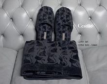 Набор полотенец  Luna Di Giorno CESELLO 2759 (antracite 364) 40х60+60х110