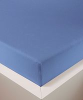 Простыня на резинке Bellana DeLuxe J57 BL цвет 713 mittelblau синий 180/200х200/220 см