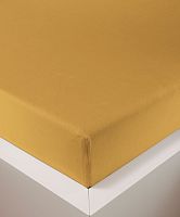 Простыня на резинке Bellana DeLuxe J57 BL цвет 685 gold ярко желтый 180/200х200/220 см