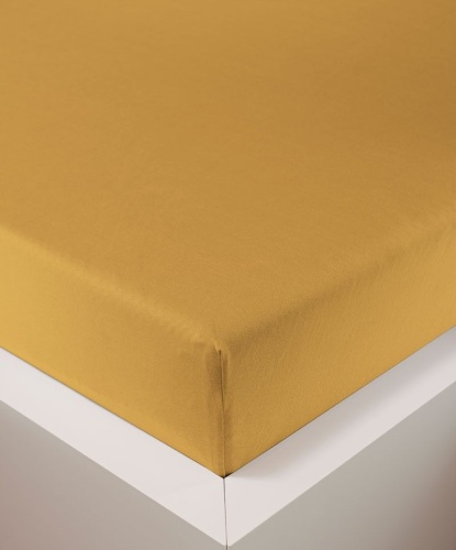 Простыня на резинке Bellana DeLuxe J57 BL цвет 685 gold ярко желтый 180/200х200/220 см Артикул: 95134 DolceNoce