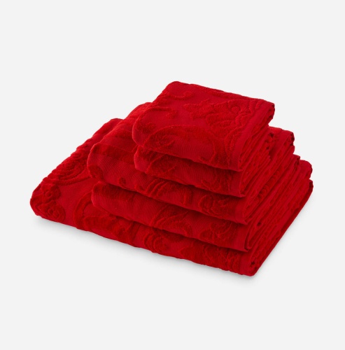 Набор полотенец Dolce & Gabbana DG LOGO red красный Пять штук Артикул: 77204 DolceNoce