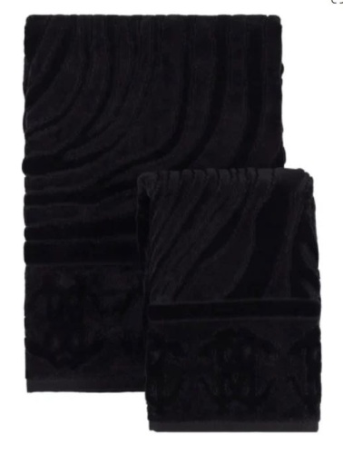 Набор полотенец Roberto Cavalli OKAPI 964 Nero черный Две штуки Артикул: 88166 DolceNoce