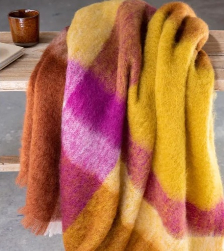 Плед Brun De Vian-Tiran MOHAIR CARREAUX COLLINE 140х180 Артикул: 87434 DolceNoce фото 2