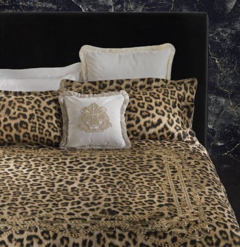 Постельное белье Philipp Plein LEOPARD CHAINS M56 brown