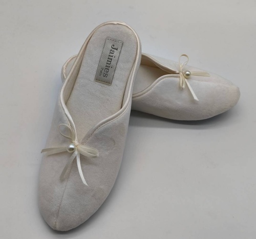 Тапочки Jaimies NATHALIE mule PERLE молочные фото 4 Тапочки Jaimies NATHALIE mule PERLE молочные фото 4