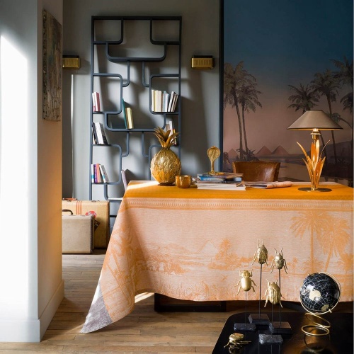 Скатерть Le Jacquard Francais CROISIERE SUR NIL orange 175х250 Артикул: 88321 DolceNoce