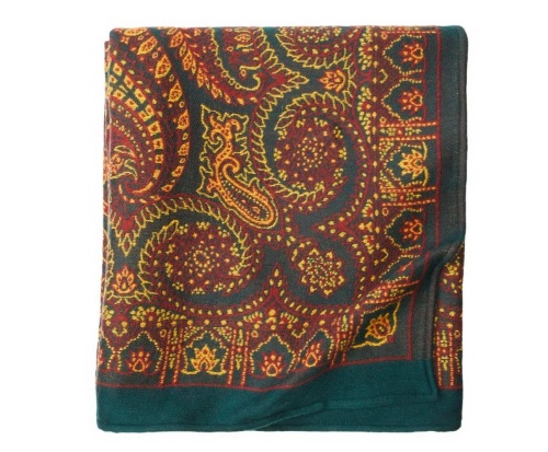 Плед Etro CACHEMIRE зеленый с красным 180х180 Артикул: 70082 DolceNoce фото 7